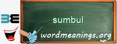 WordMeaning blackboard for sumbul